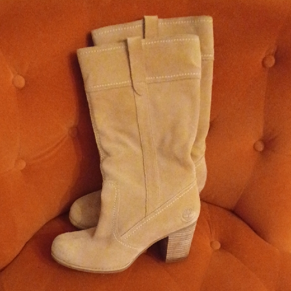 SALE!☆Timberland Suede Heeled Boots - Picture 1 of 7